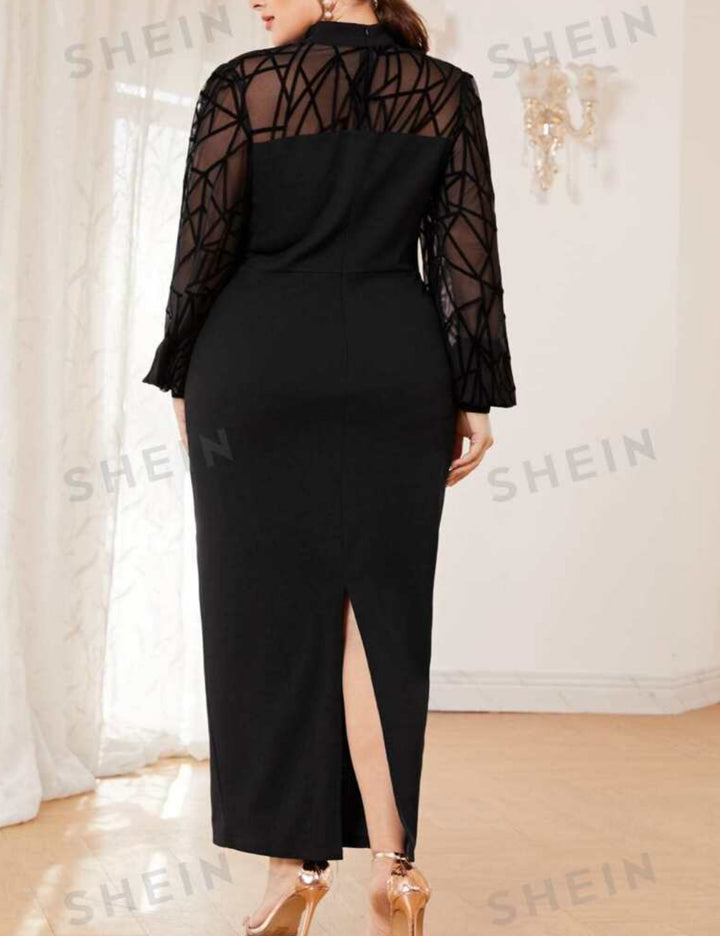 Shein fekete midi ruha