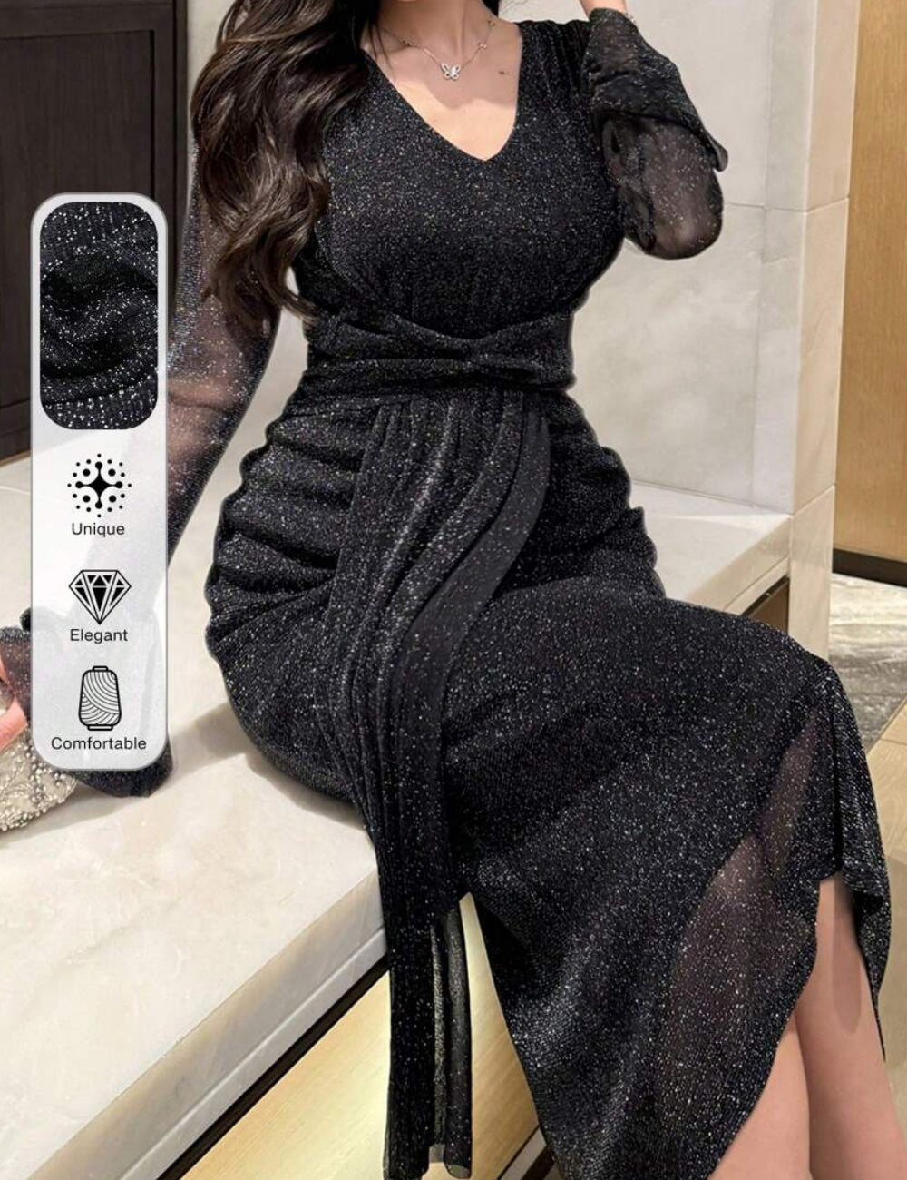Rochie midi Shein DAZY, negru