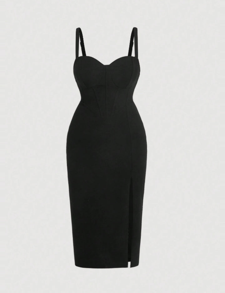 Rochie midi Shein Curve+, negru