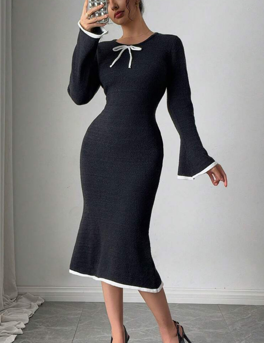Rochie midi Shein, negru