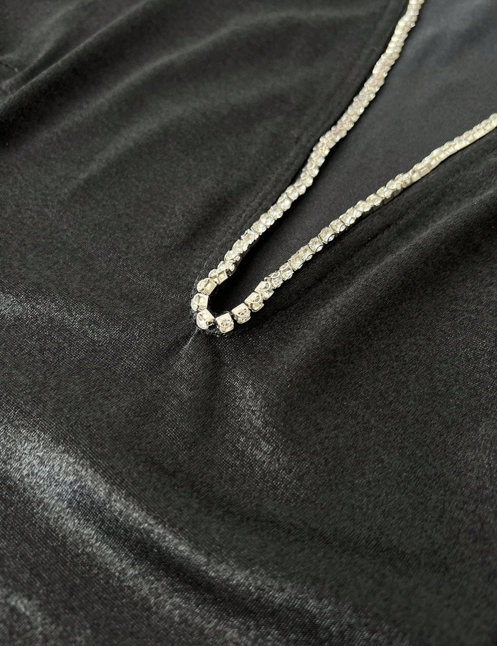 Shein Curve+ midi ruha, fekete