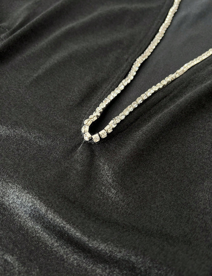 Shein Curve+ midi ruha, fekete