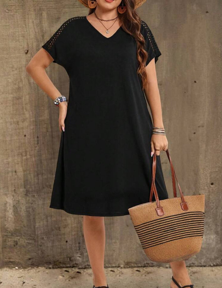 Rochie midi Shein Curve+, negru