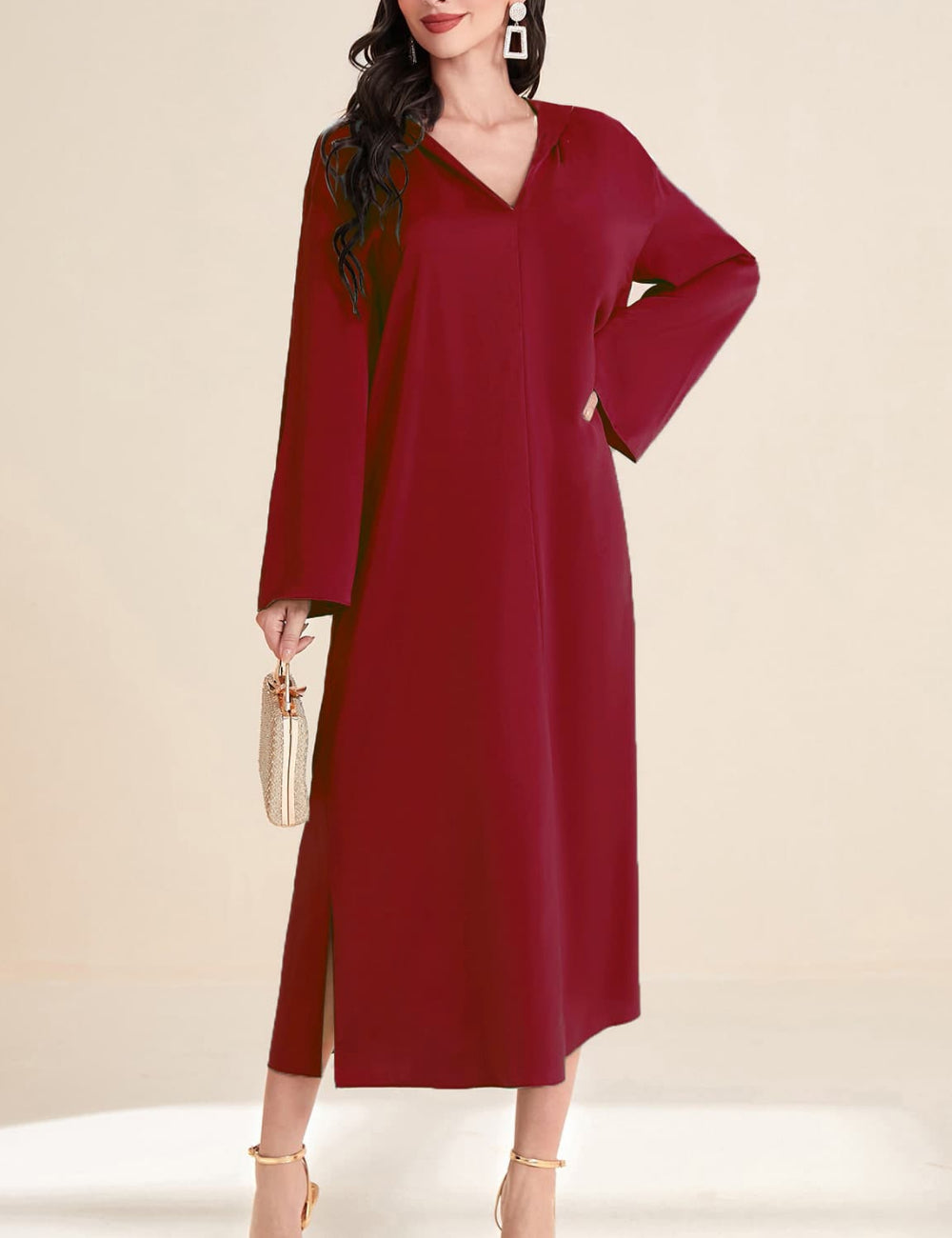 Rochie midi Shein, roșu