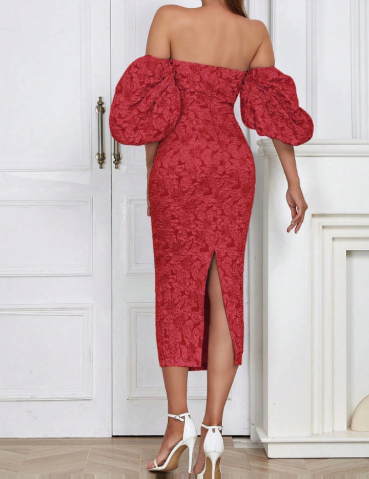 Rochie midi Shein, roșu