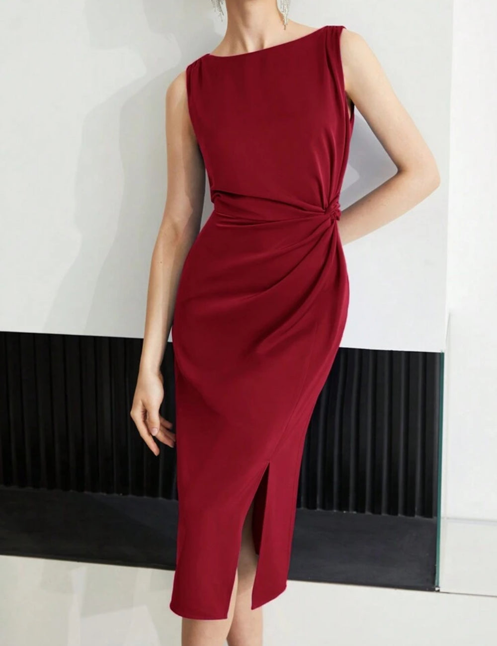 Shein midi ruha, piros