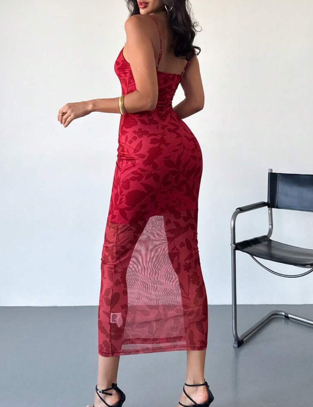 Rochie midi Shein, roșu