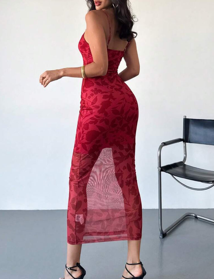 Rochie midi Shein, roșu