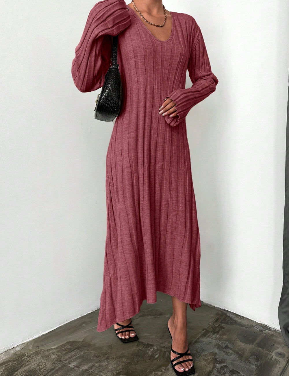 Rochie midi Shein, roz