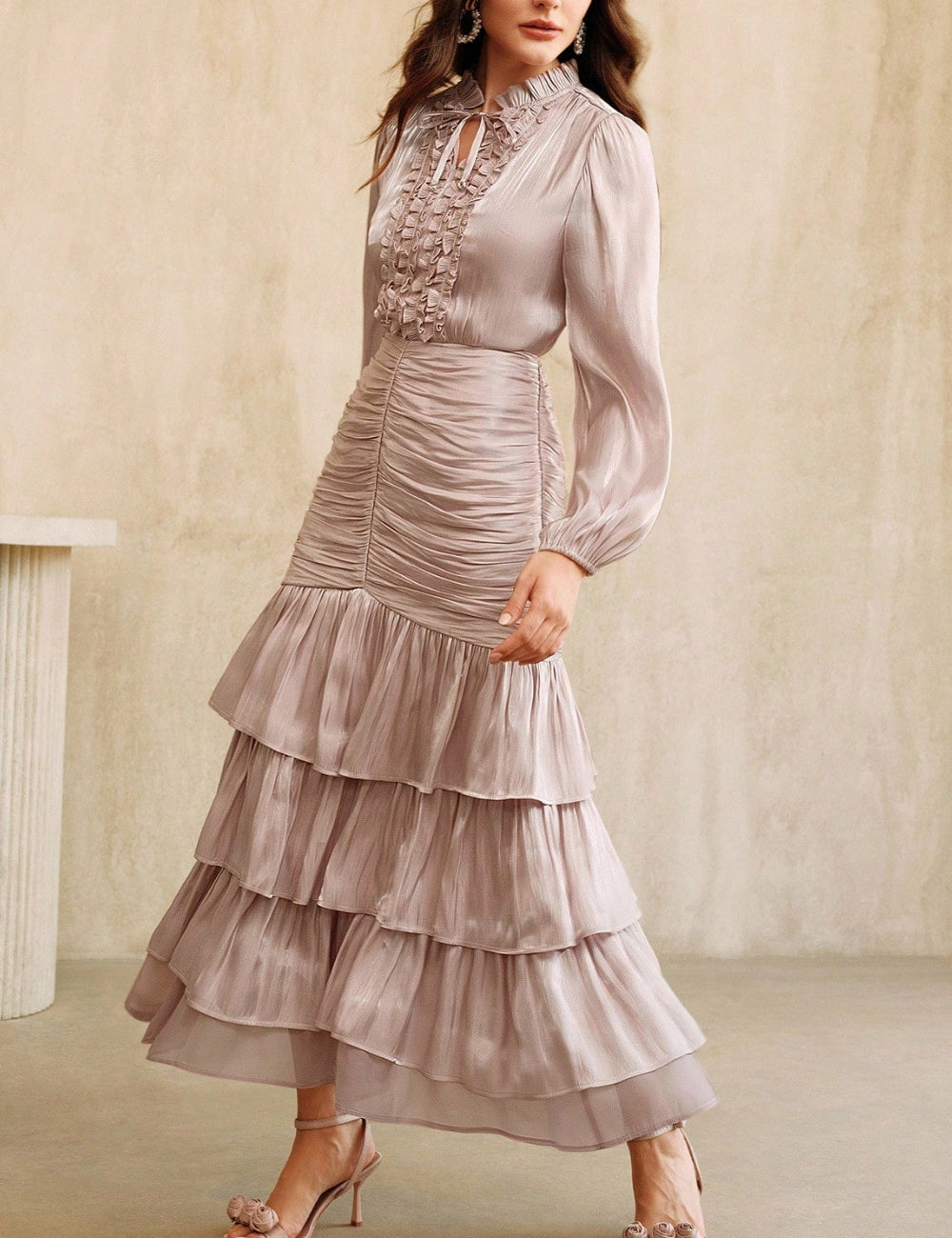 Rochie midi Shein Anewsta, roz
