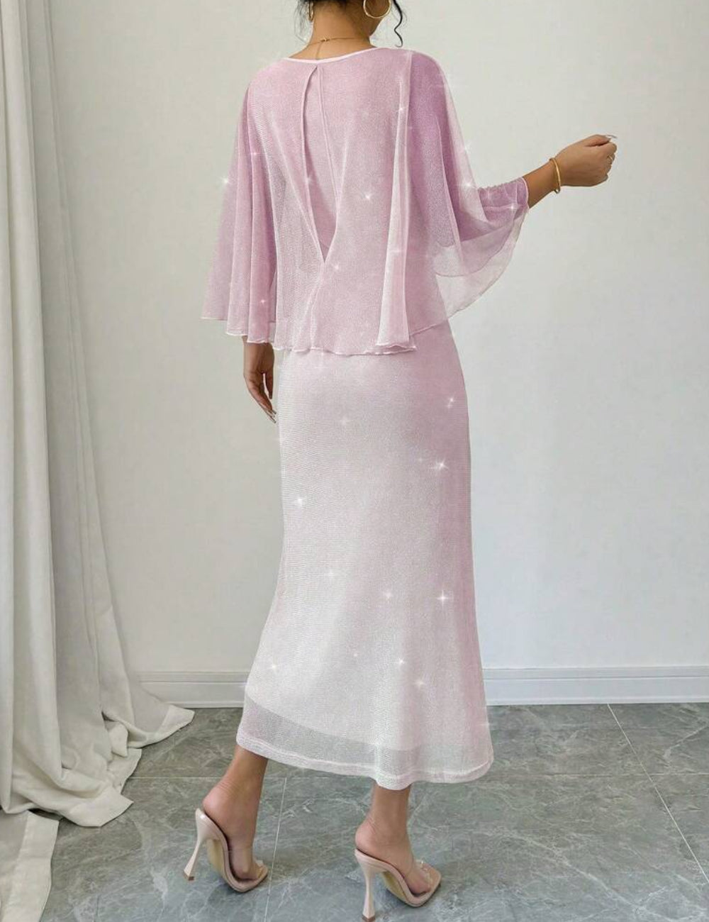 Rochie midi Shein, roz