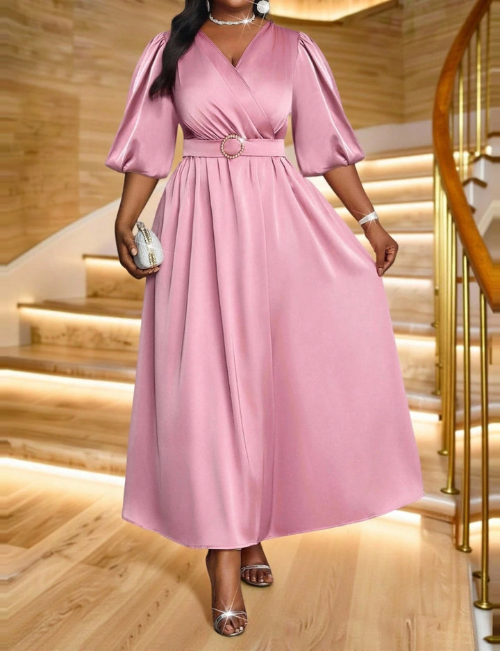 Rochie midi Shein Curve+, roz