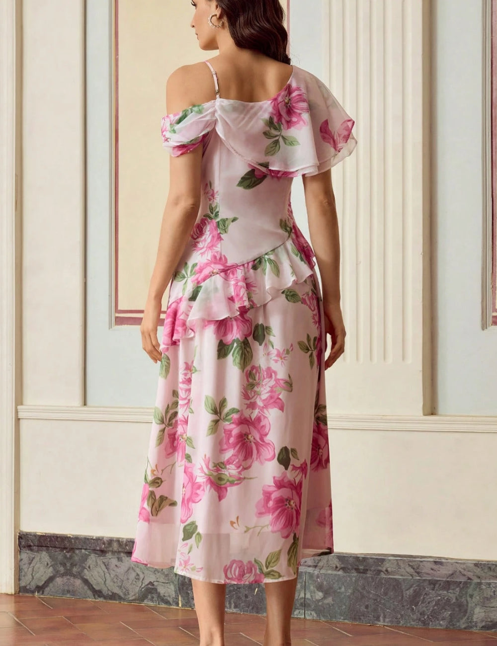 Rochie midi SHEIN, roz