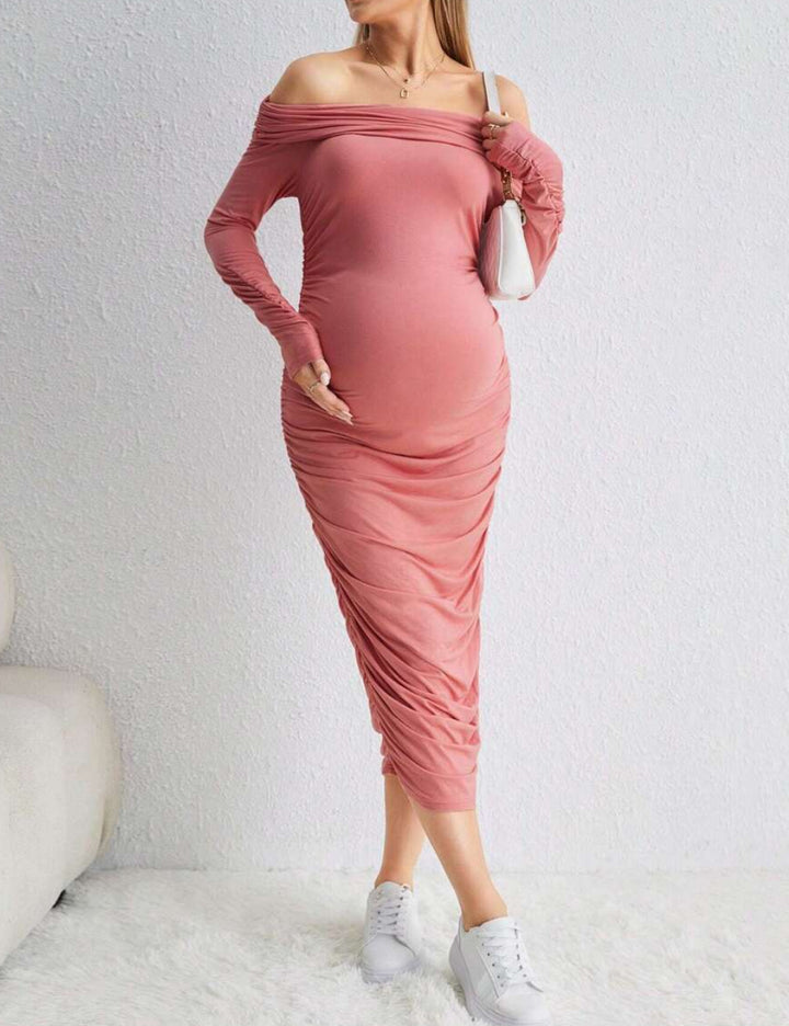 Rochie midi Shein, roz corai