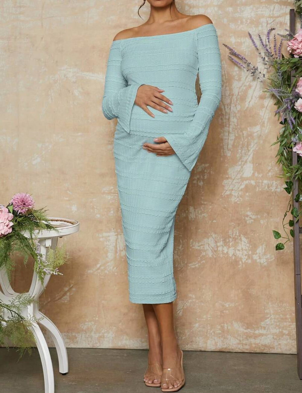 Rochie midi Shein, turcoaz