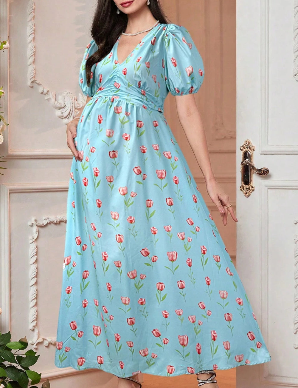 Shein türkiz midi ruha