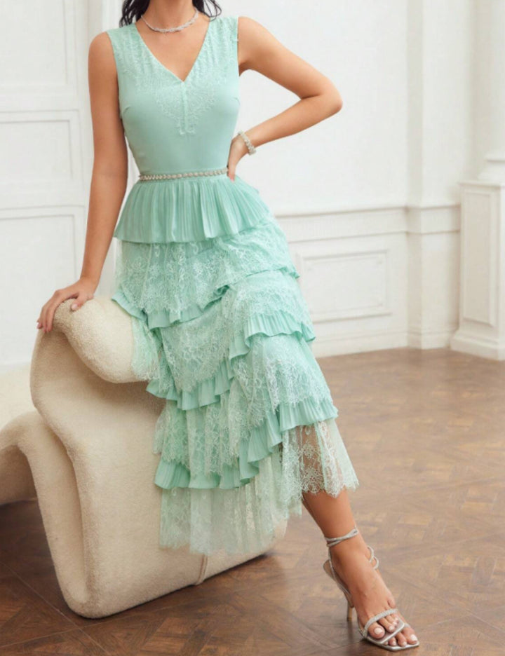 Rochie midi Shein MOTF, turcoaz