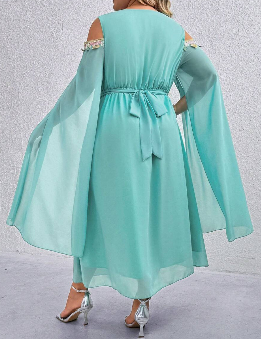 Rochie midi Shein Curve+, turcoaz