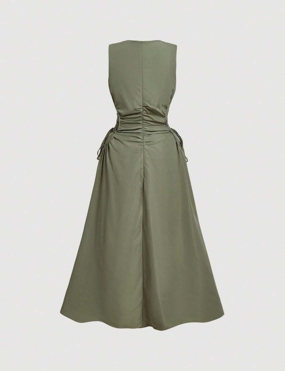 Shein Curve+ midi ruha, zöld