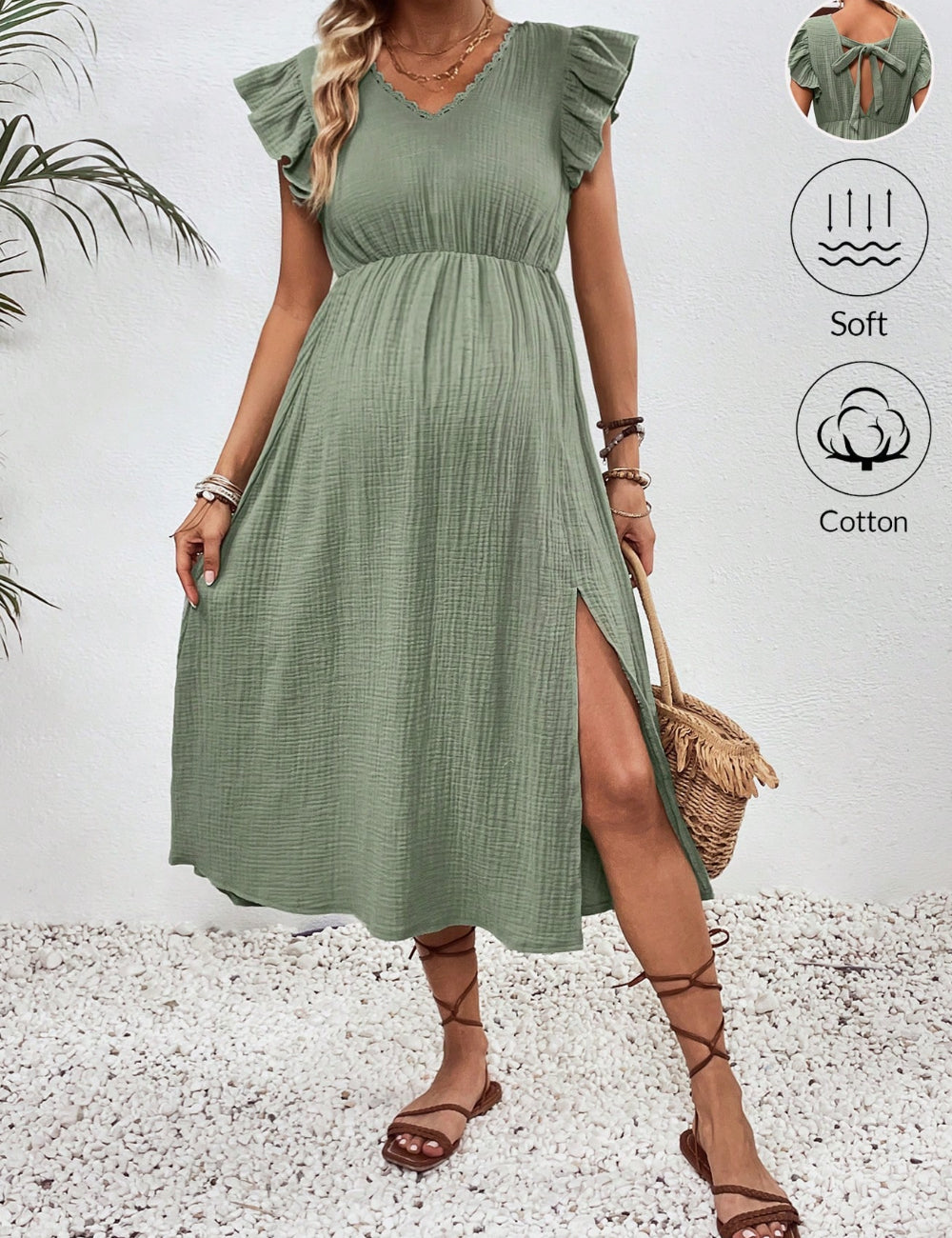 Rochie midi Shein, verde