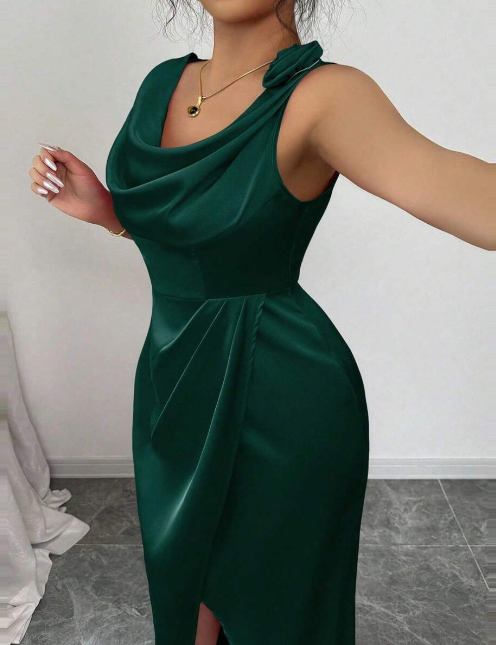Rochie midi Shein, verde