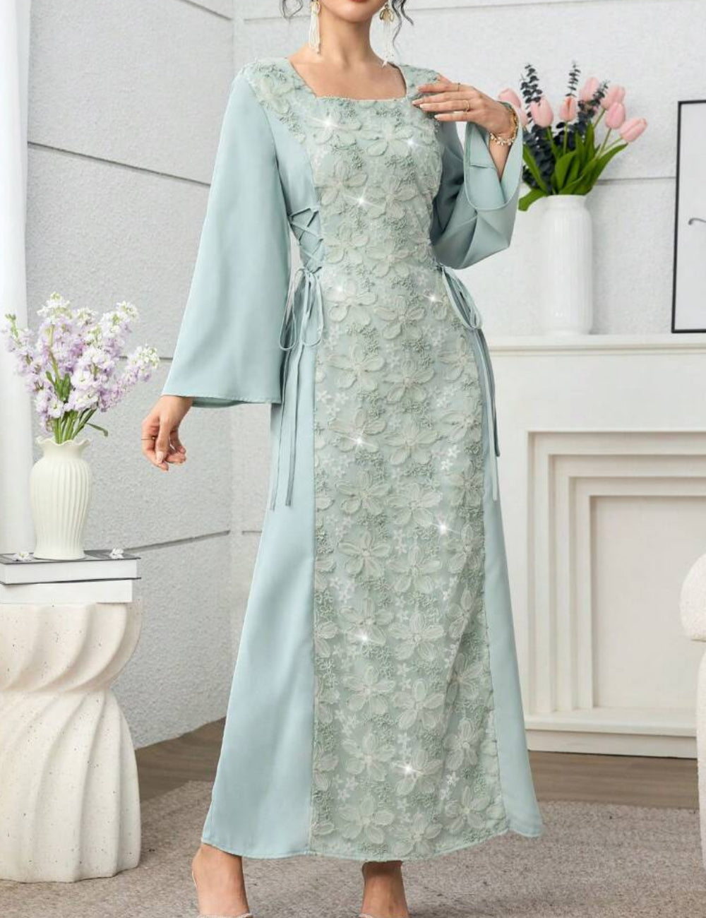 Rochie midi Shein, verde