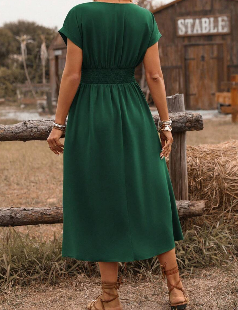 Rochie midi SHEIN, verde