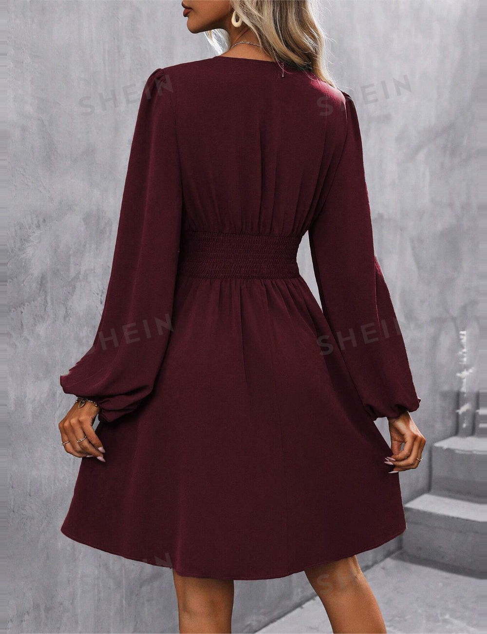 Rochie midi Shein, vișiniu