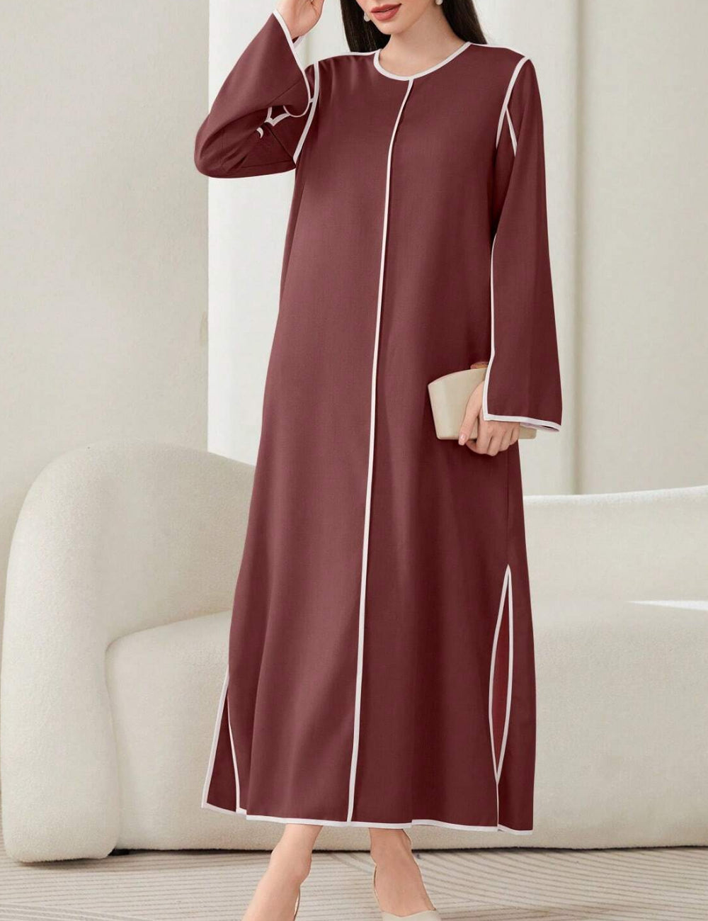 Rochie midi Shein, vișiniu