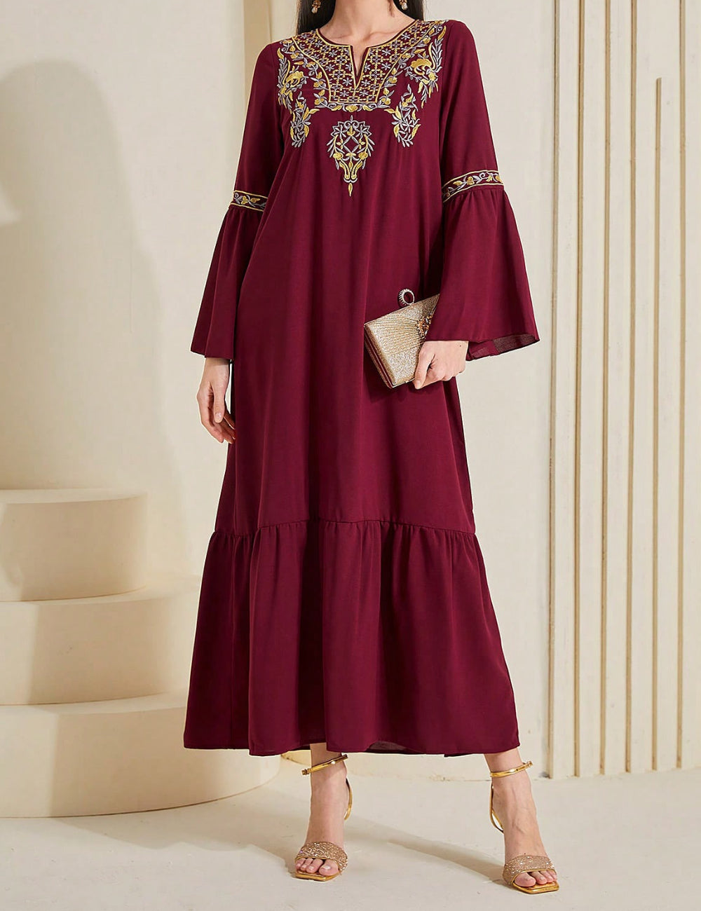 Rochie midi Shein, vișiniu