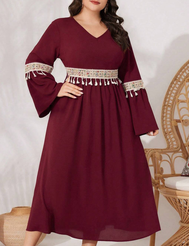 Rochie midi Shein Curve+, vișiniu