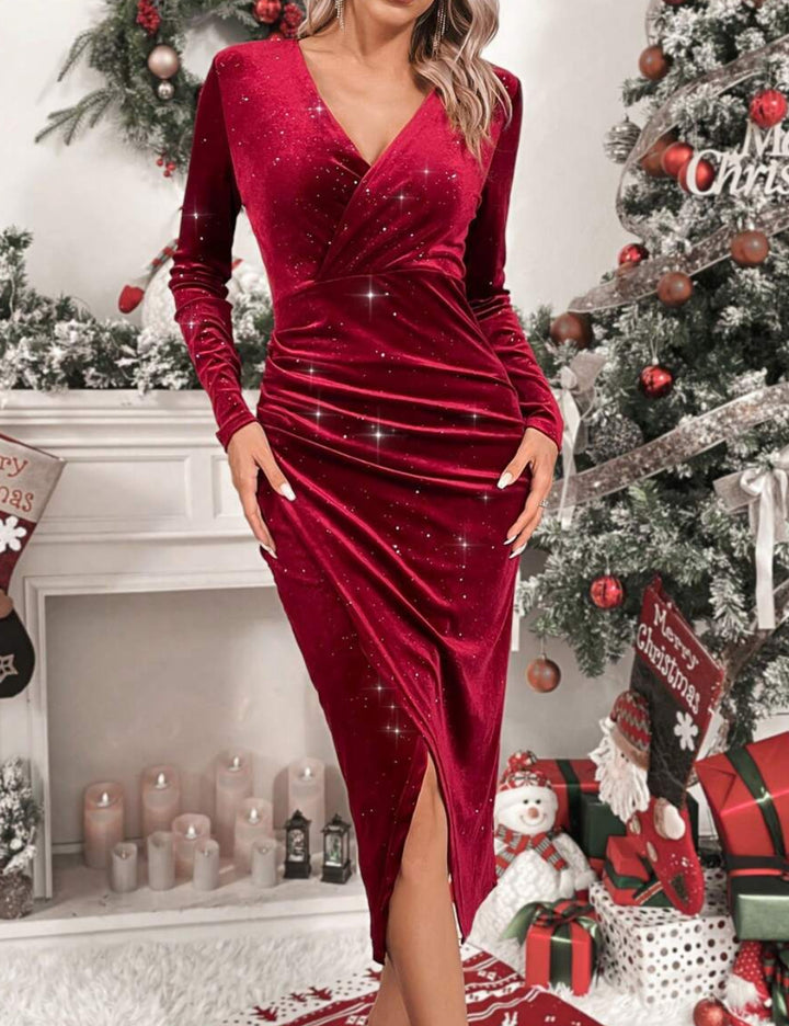 Rochie midi Shein, vișiniu