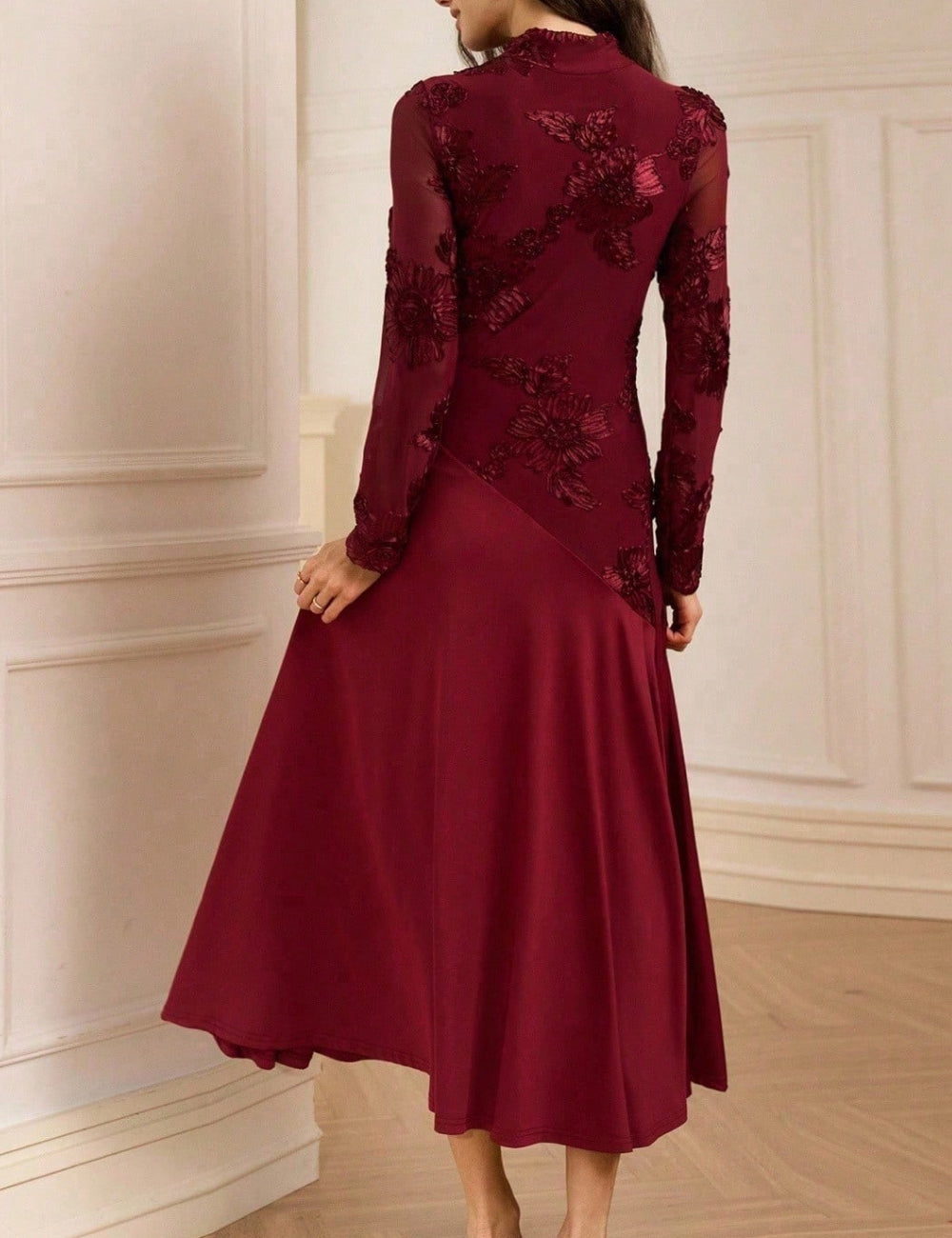 Rochie midi Shein, vișiniu