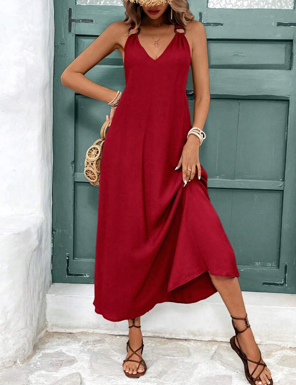 Rochie midi Shein, vișiniu
