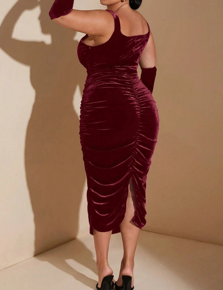 Rochie midi Shein, vișiniu