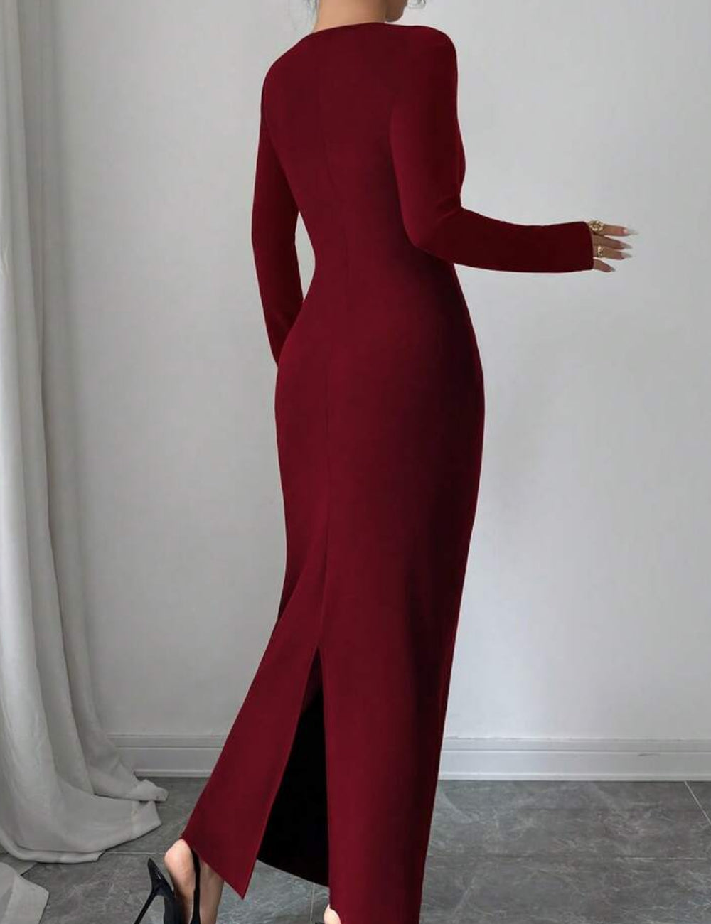 Rochie midi Shein, vișiniu