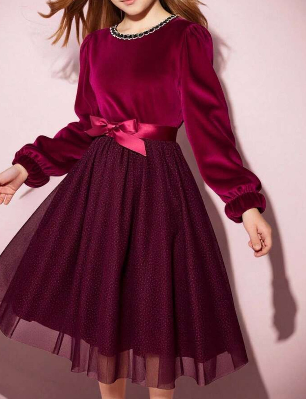 Rochie midi Shein, vișiniu