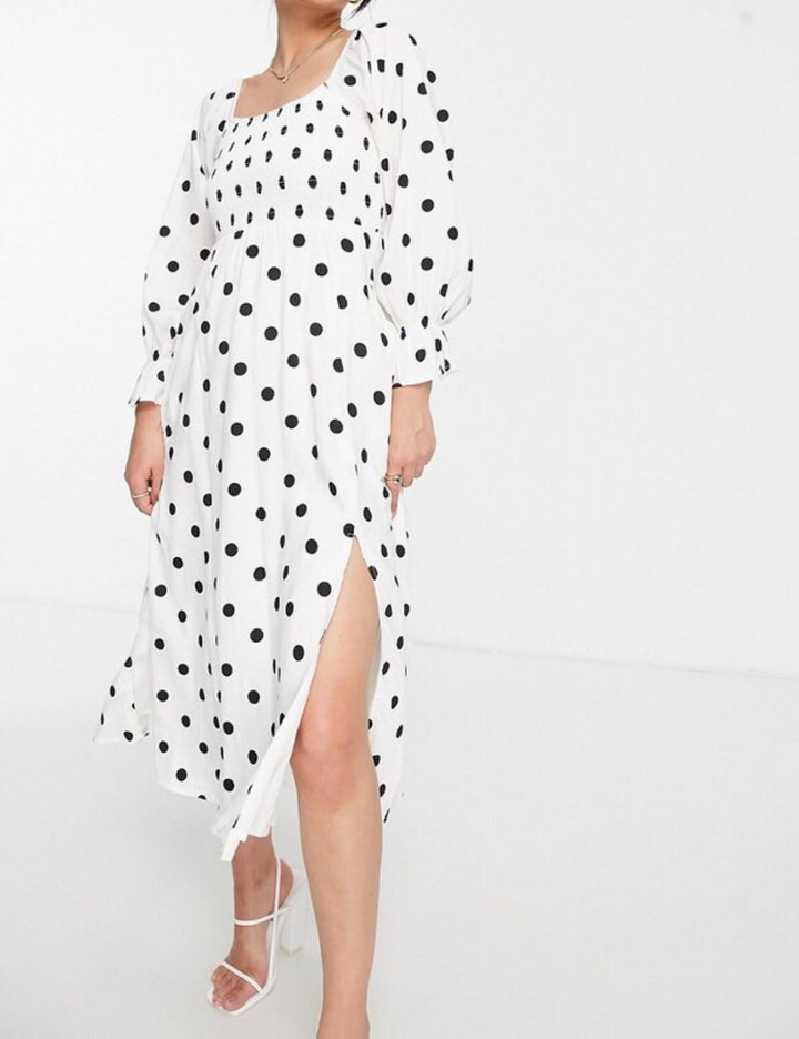 Rochie midi Style Cheat, alb