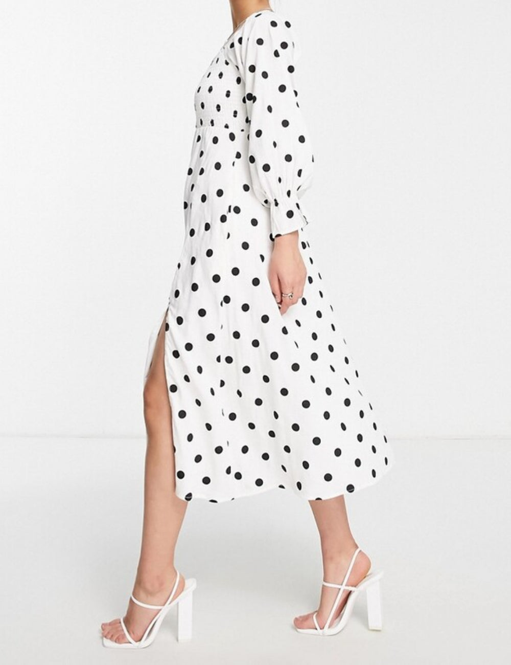 Rochie midi Style Cheat, alb