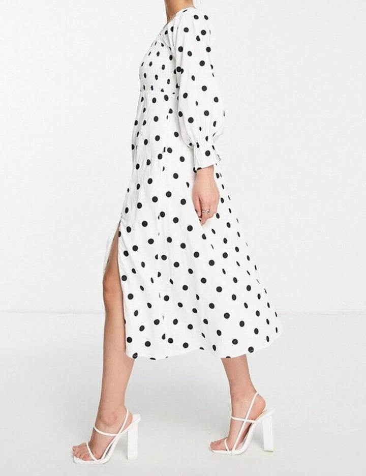 Rochie midi Style Cheat, alb