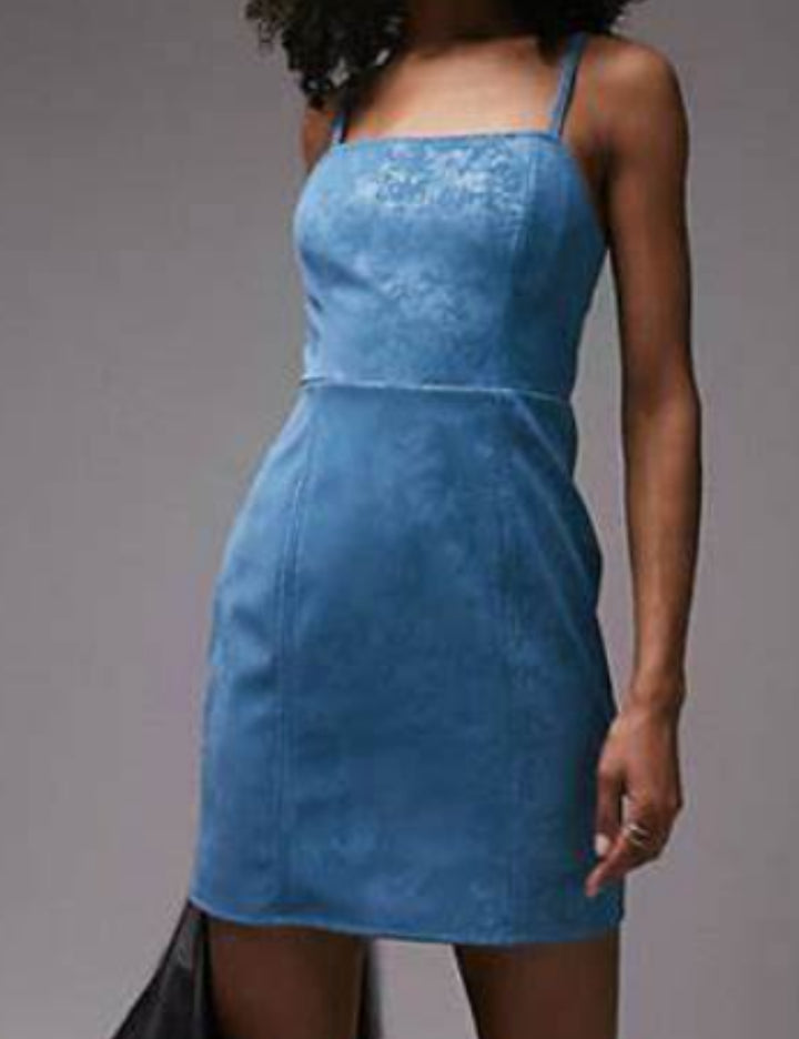 Rochie midi Topshop, albastru