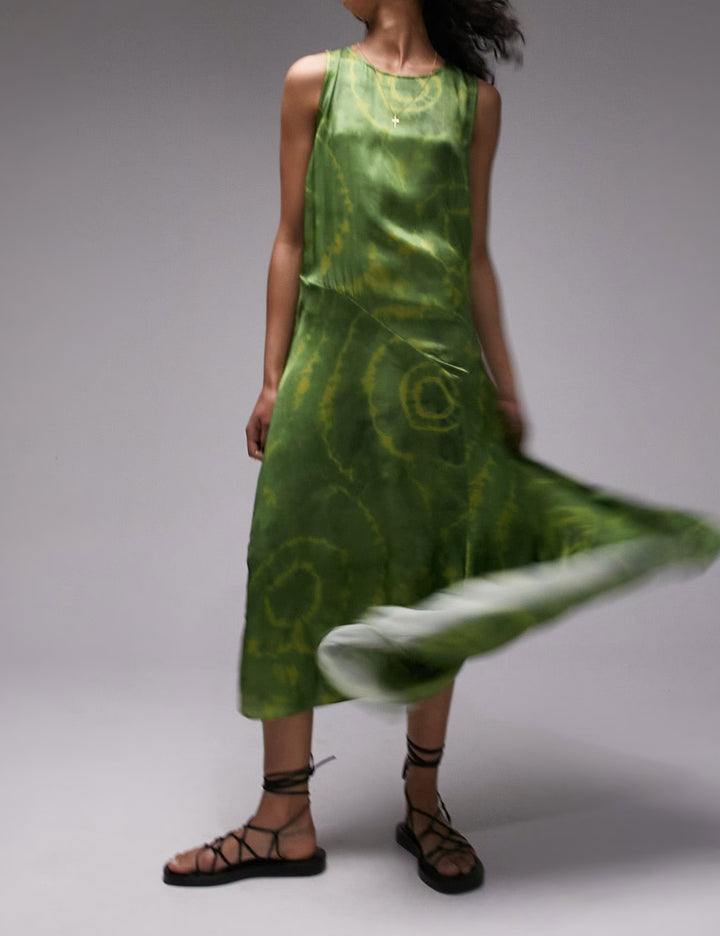 Topshop midi ruha, zöld
