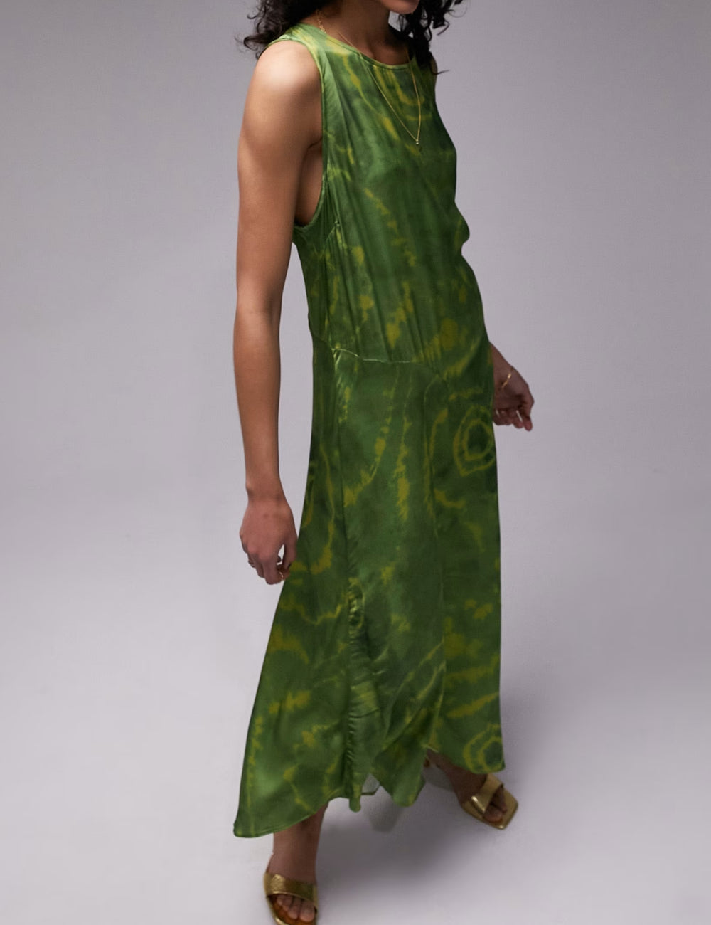 Topshop midi ruha, zöld