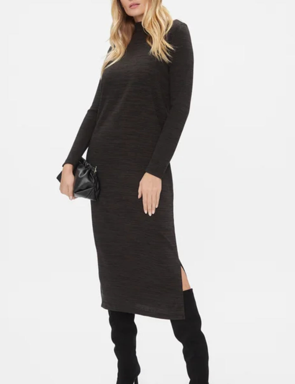 Vero Moda midi ruha, fekete