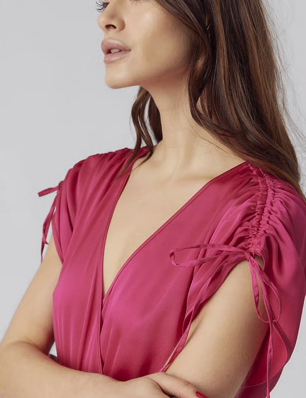 Rochie midi Vero Moda, roz