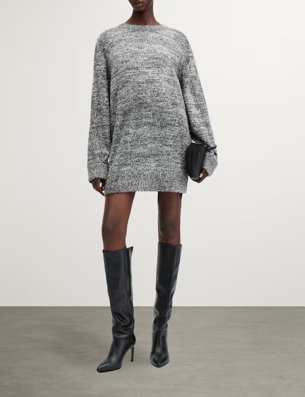 Rochie mini Allsaints, argintiu