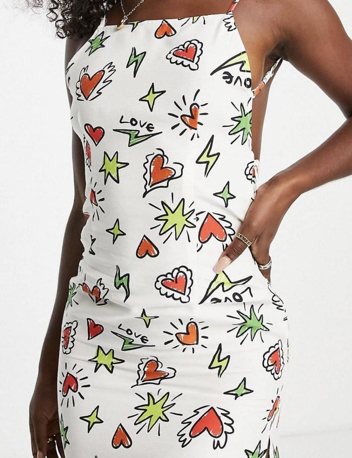 Rochie mini ASOS, alb