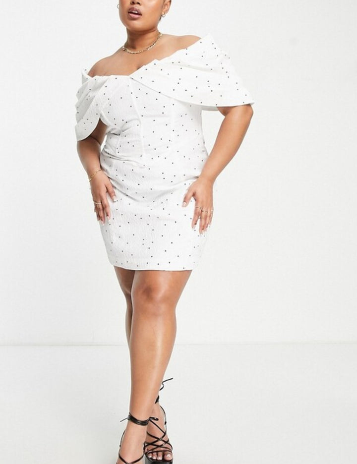 Rochie mini ASOS, alb