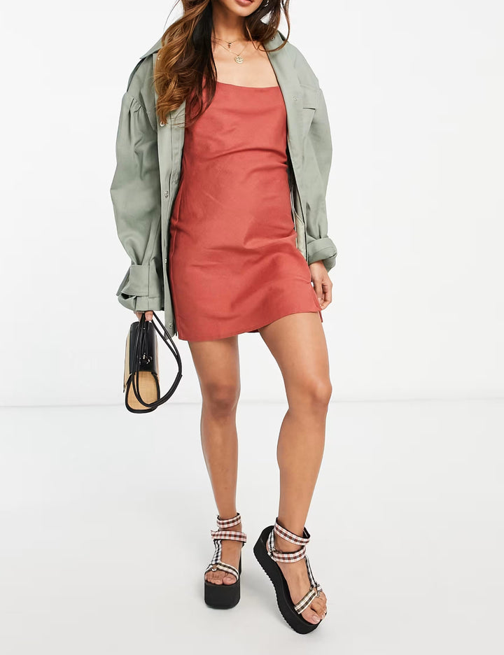 Rochie mini ASOS, cărămiziu