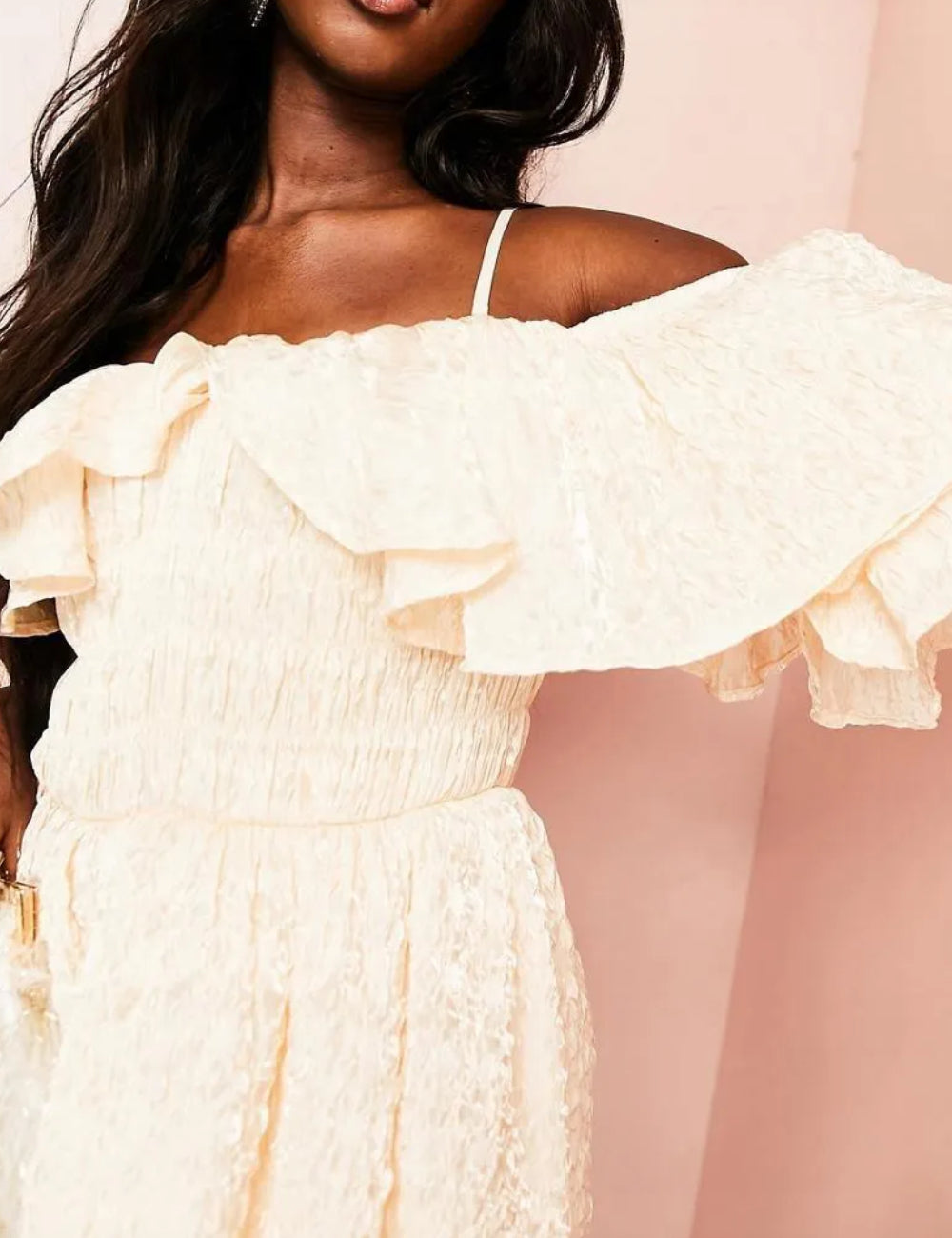 Rochie mini ASOS, crem